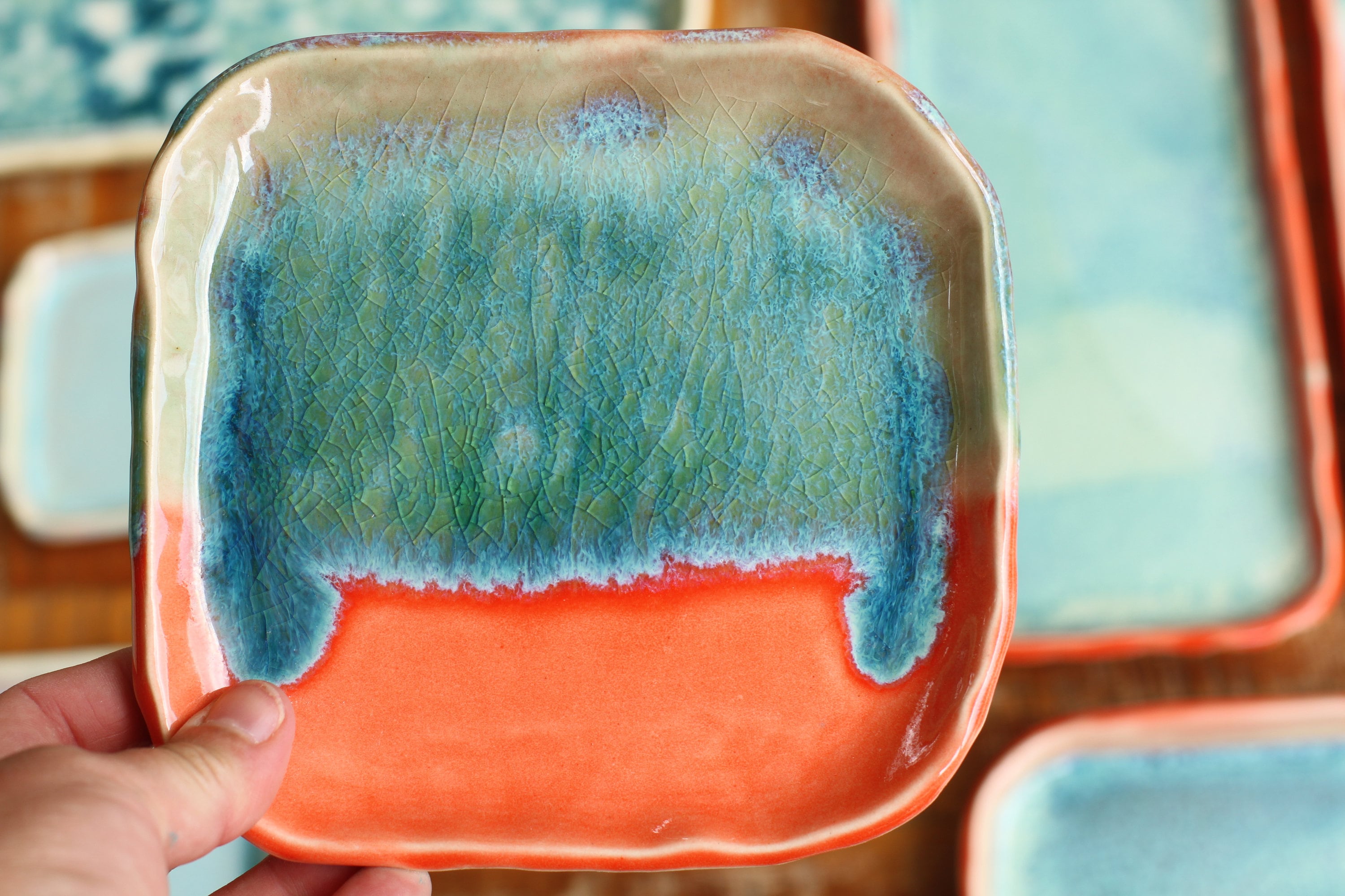 handmade ceramic tray // ceramic platter // coastal decor // kitchen