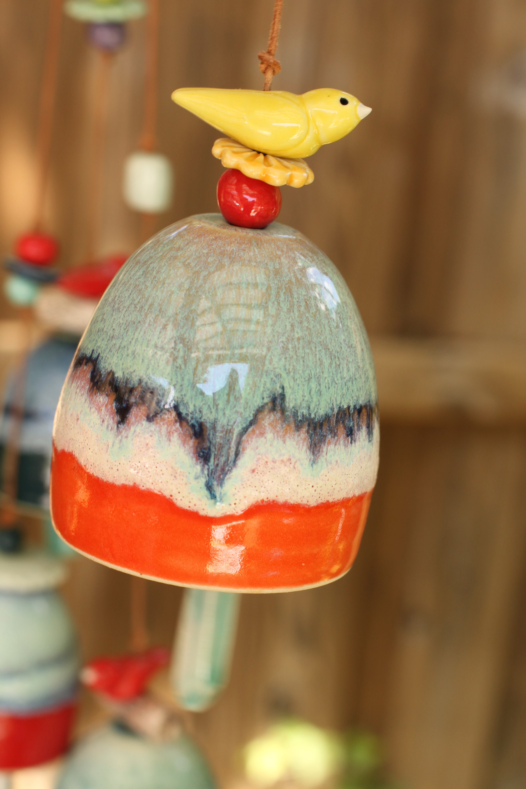 clay bird bell clay bird bell