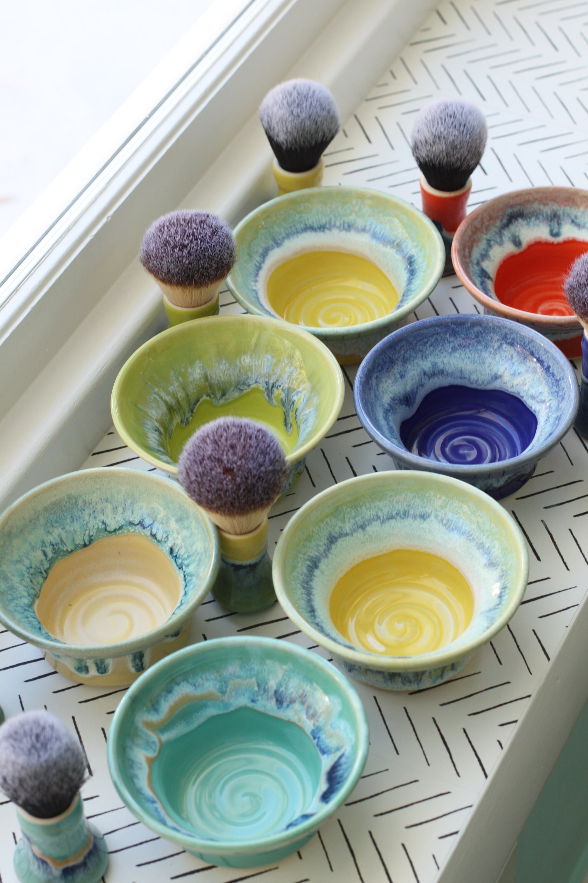 ceramic shave bowl set, choose your favorite // shave set // wet shave