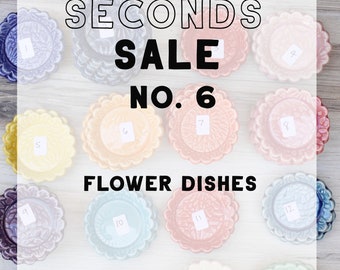 SALE NO. 6 flower dish // seconds sale // handmade pottery