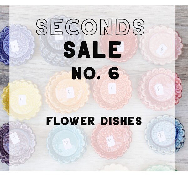 SALE NO. 6 flower dish // seconds sale // handmade pottery