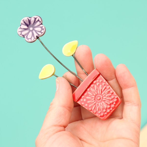 flower and plant magnet part 1 #1-70 // fridge magnet // flower pot // gift for plant lover