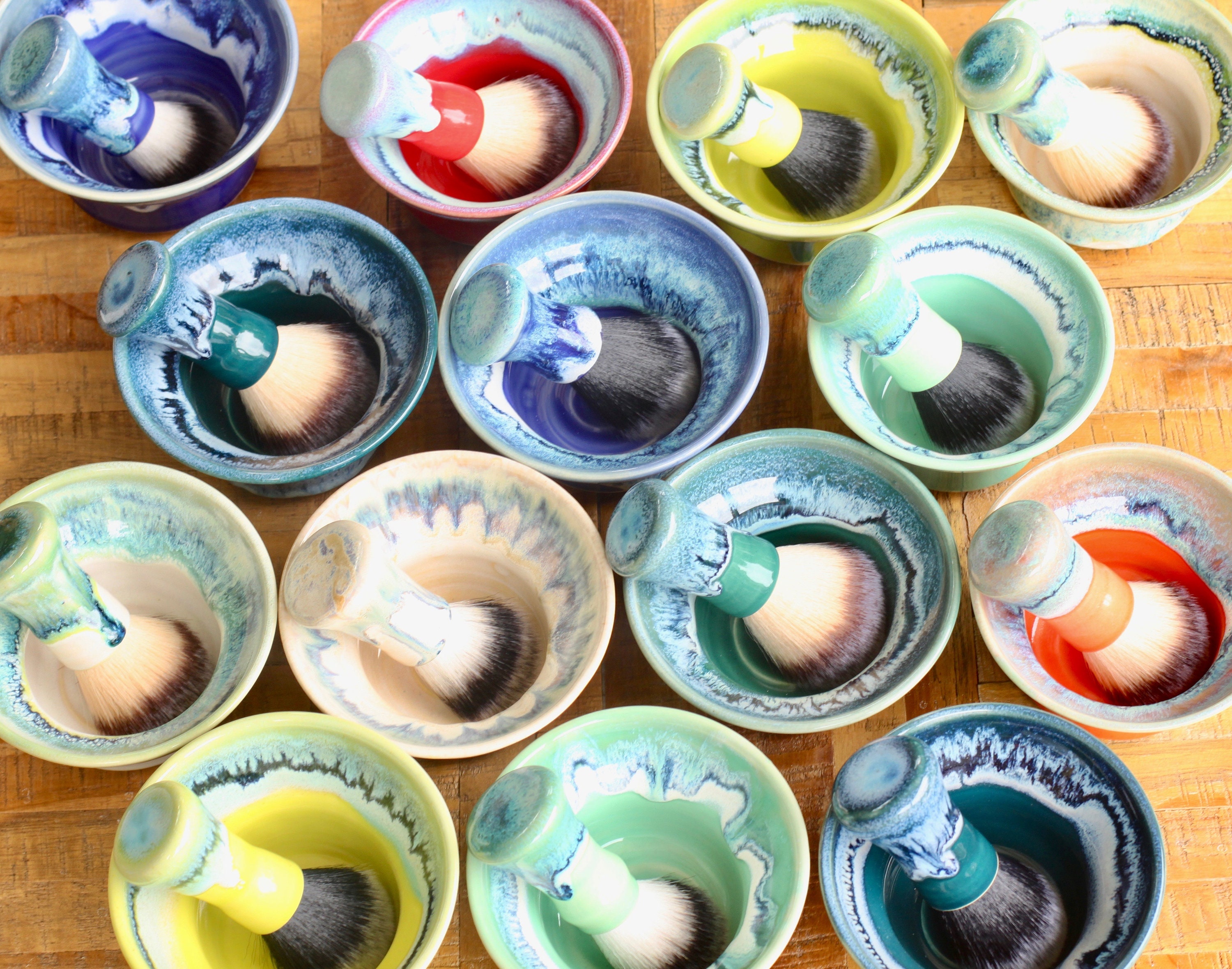 ceramic shave bowl set, choose your favorite // shave set // wet shave