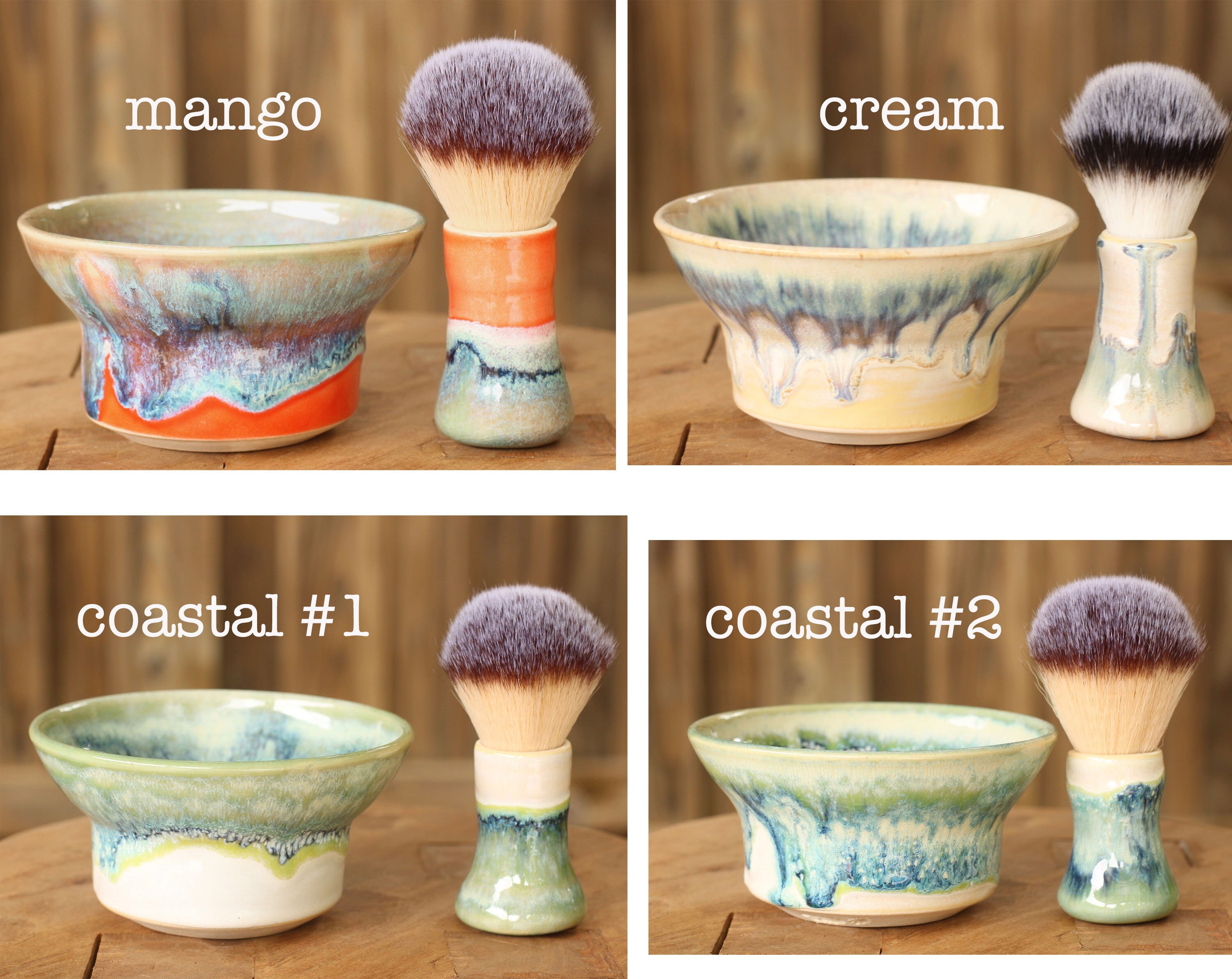 ceramic shave bowl set, choose your favorite // shave set // wet shave