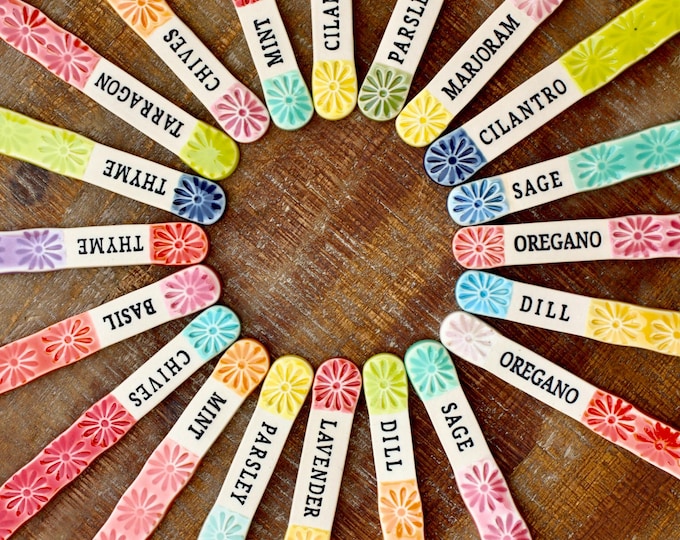 Featured listing image: one Herb marker // herb tag // garden label // garden stake // plant gift// garden marker