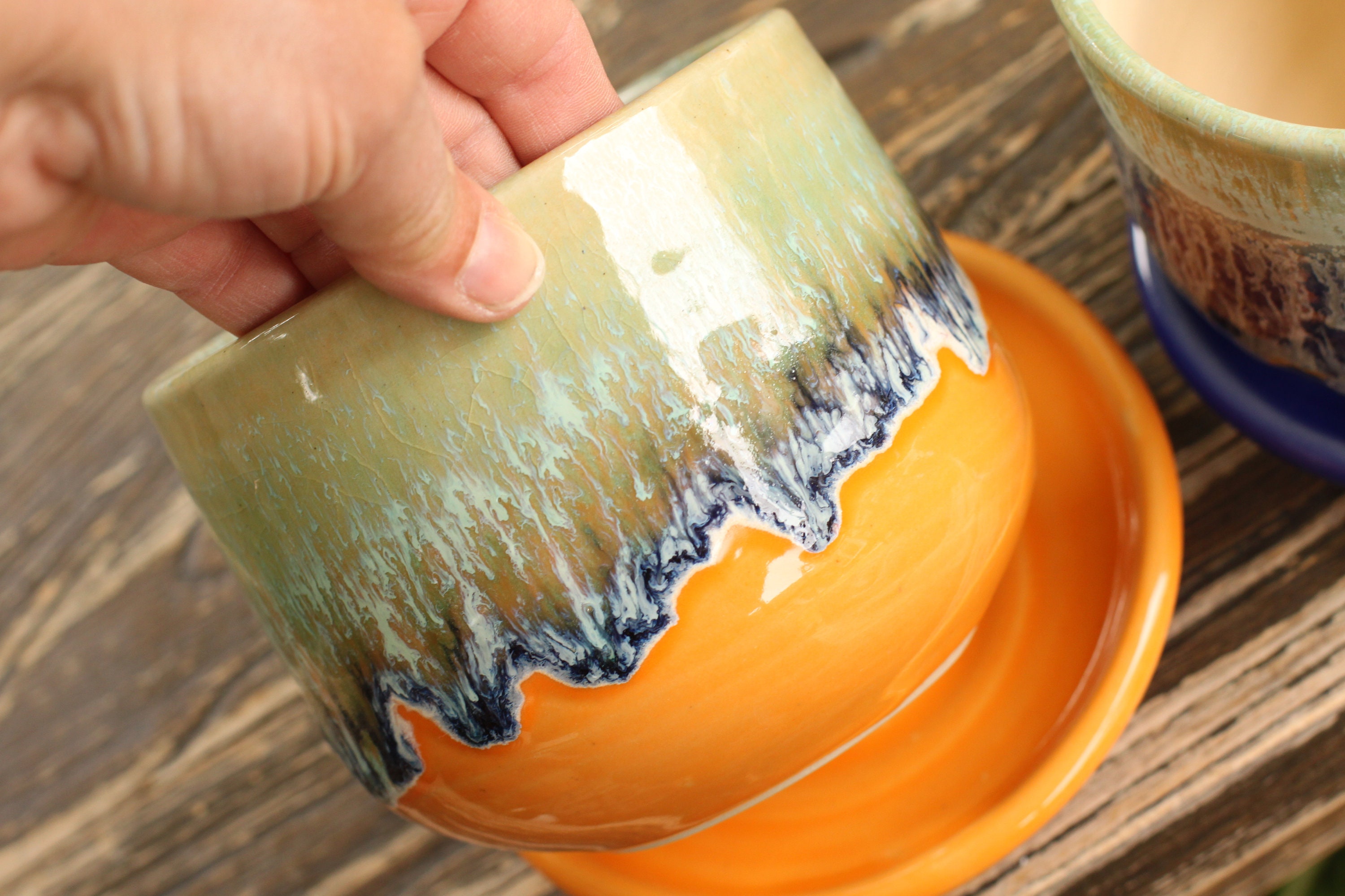 45 ceramic planter// boho planter // succulent pot // ceramic pot