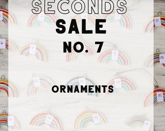SALE  No. 7 ornaments // pottery sale// colorful ceramics // seconds sale