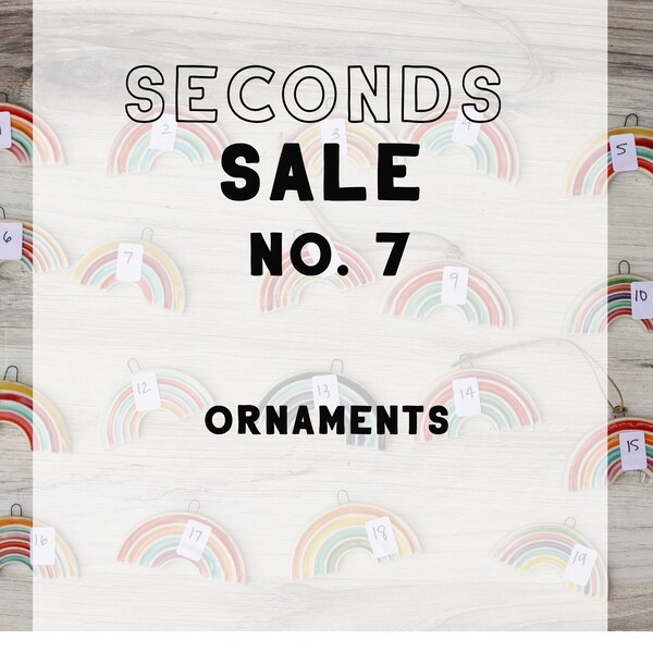 SALE  No. 7 ornaments // pottery sale// colorful ceramics // seconds sale