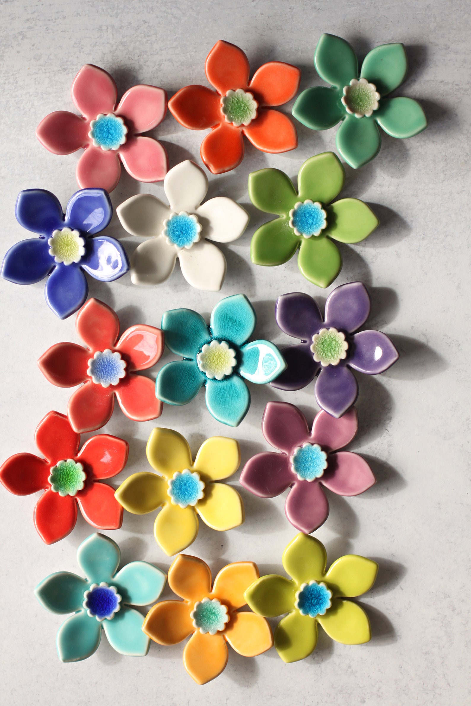 Ceramic Wall Flower // Handmade Wall Flower // Wall Decor // Etsy