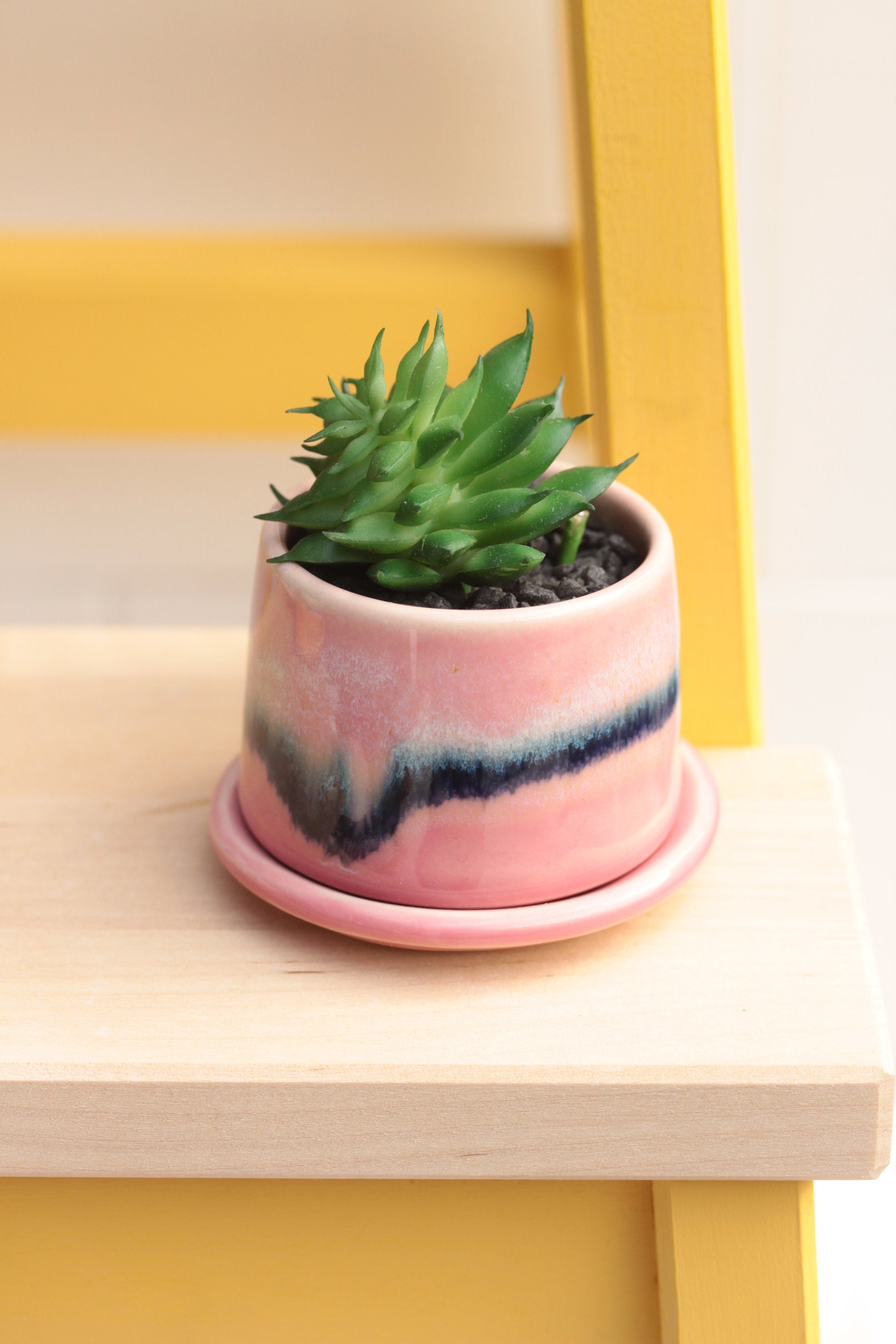 Pink Mini Planter Succulent Container Boho Decor Small Planter