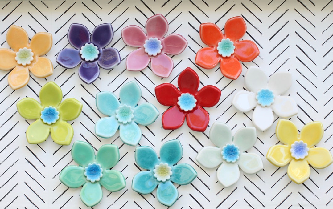 Ceramic Wall Flower // Handmade Wall Flower // Wall Decor // Flower