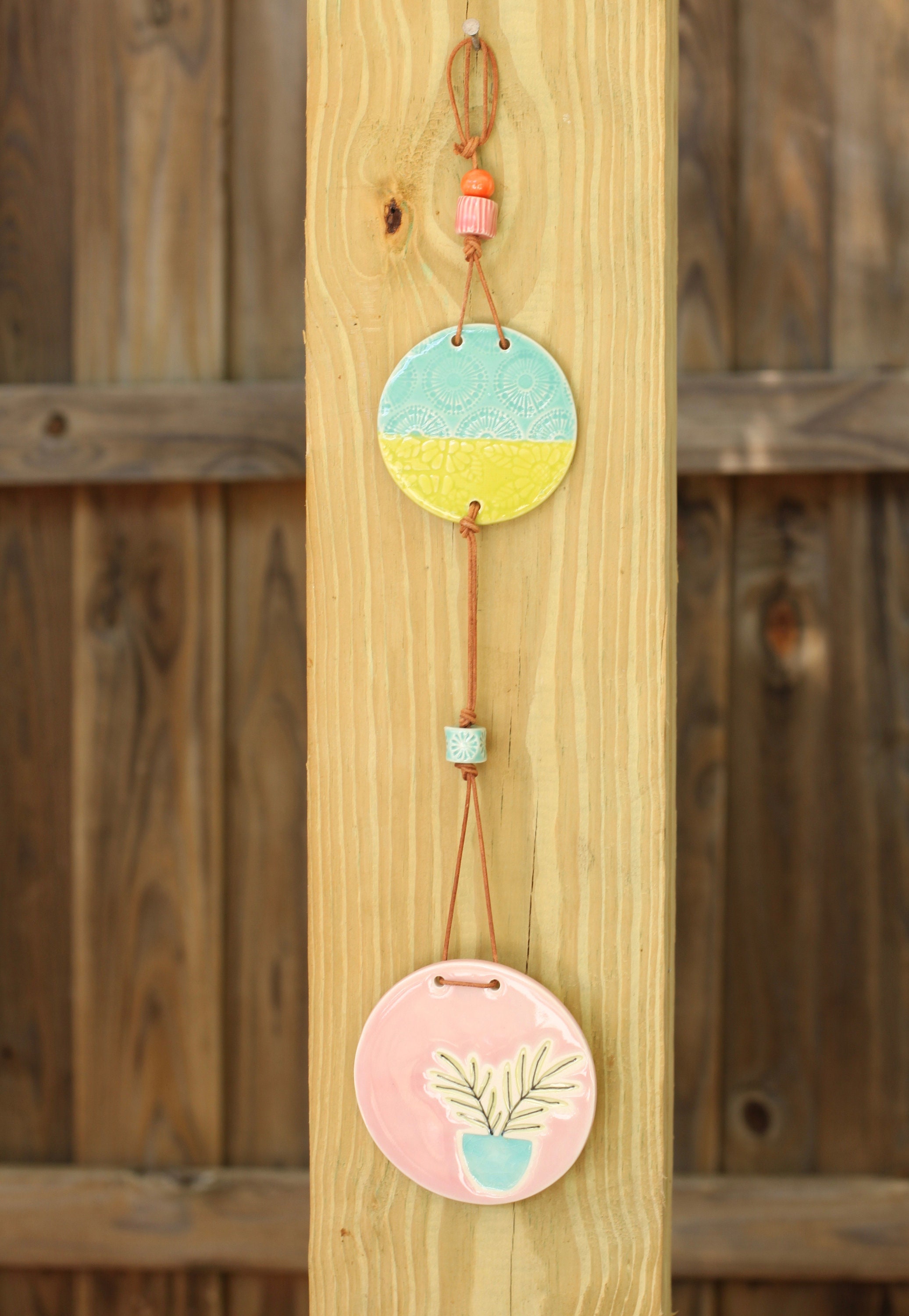 ceramic wall art, choose your favorite // wall hanging // boho wall