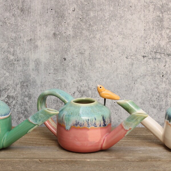 little watering can// small water pitcher // gardener gift