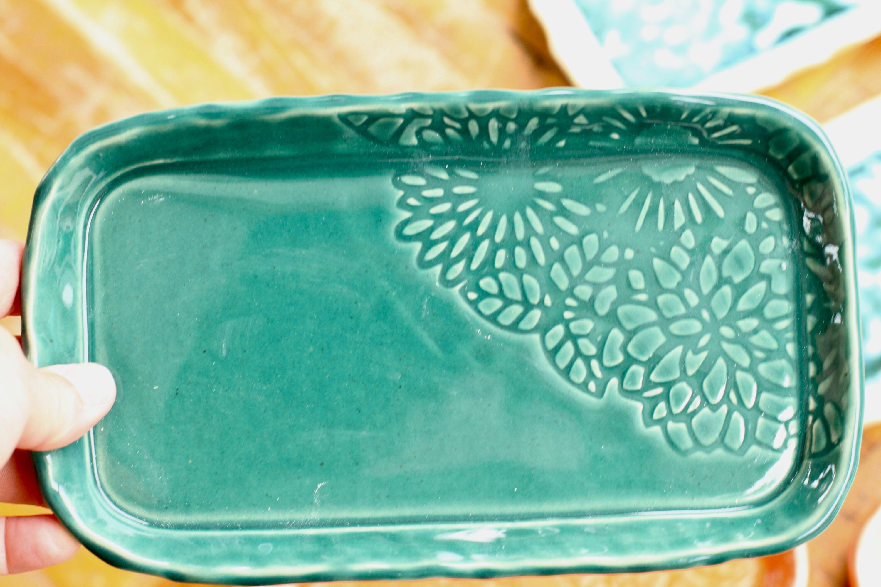 soap bottle tray // ceramic platter // coastal decor ...