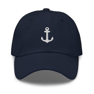 Embroidered Nautical Anchor Dad hat, Nautical Gift Idea, Boating Hat, Sailing Cap, Cruising Hat