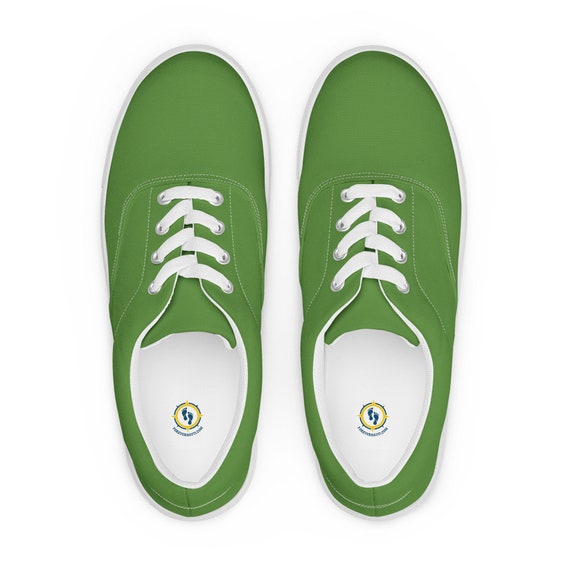 Green canvas shoes mens on sale