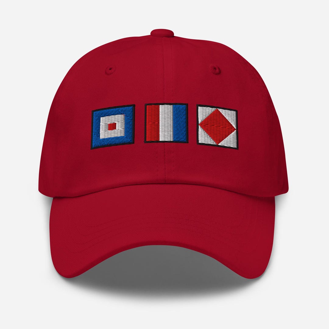 WTF Spelled Out With Embroidered Nautical Signal Flags Dad  display picture 3