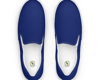 Zapatos de lona sin cordones azul oscuro para mujer, zapatos náuticos sin cordones azules, zapatos casuales de verano, zapatos náuticos, zapatos de tacón alto