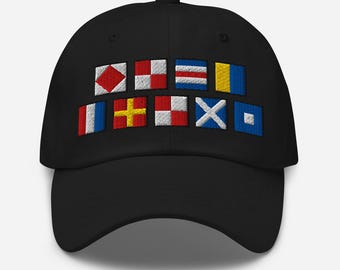 F TRUMP mit gestickten Nautical Flagges Dad Hut