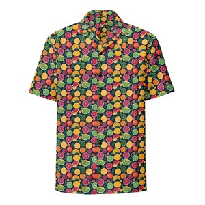 Citrus Fruit Pattern Unisex button shirt