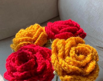 Crochet Rose, Amigurumi Rose, Crochet Flower, Amigurumi Flower, Aesthetic Flower decor, Home Decor, Crochet Plants,  Handmade Gift,