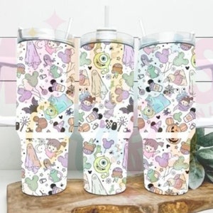 Cartoons Halloween Tumbler, Halloween Tumbler, 40 oz Tumbler with cartoons, Halloween 2024, Tumbler 40 oz Halloween