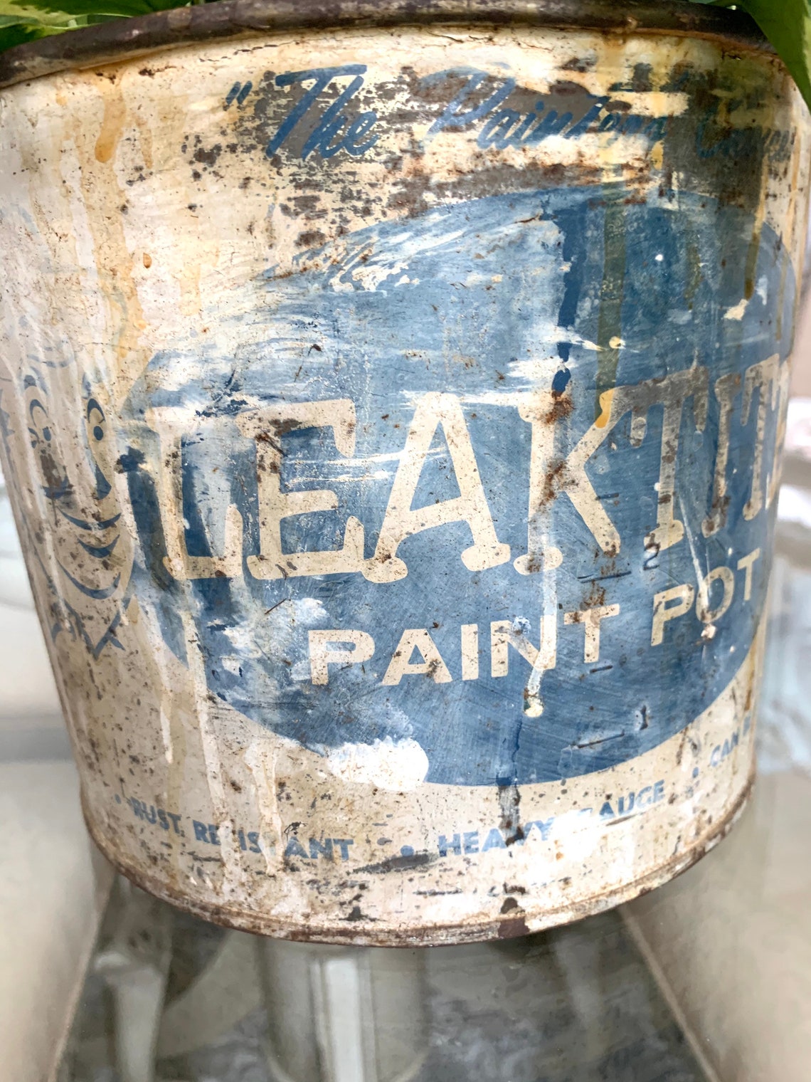 Rusty Old Paint Bucket Patina Paint Pail Shabby Chic Etsy