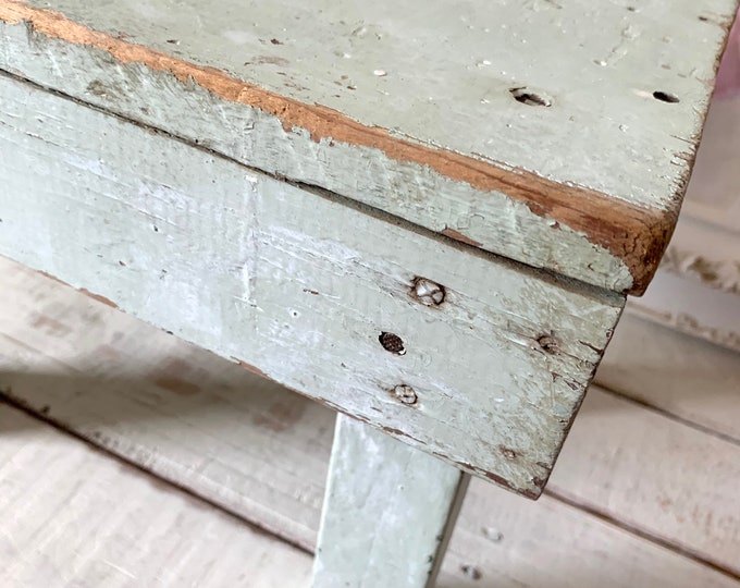 Vintage Wood Step Stool Farmhouse Foot Stool Distressed - Etsy