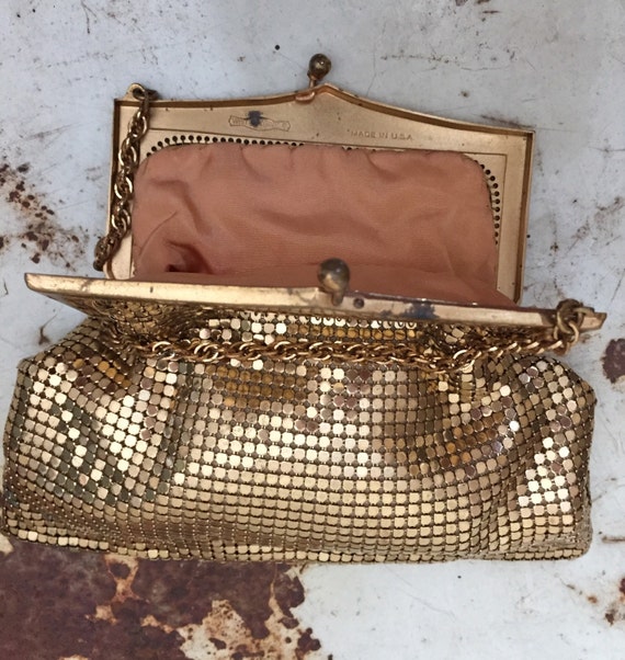 Vintage 1940s Whiting and Davis Gold Mesh Handbag Vintage | Etsy
