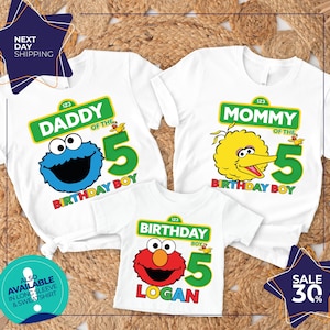 Sesame Street Birthday Family Custom Shirt | Sesame Street Custom Birthday t shirt | Personalized Toddler tee | Family Matching Birthday tee