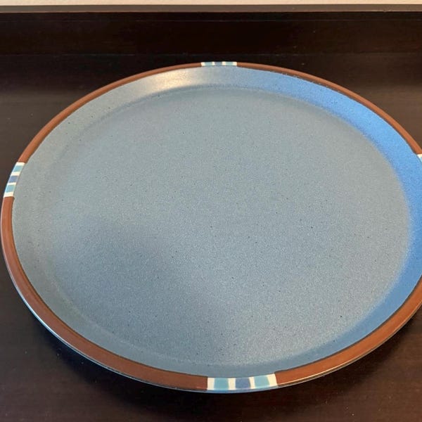 Vintage Dansk Mesa Sky Blue Chop Plate - Serving Platter - Made in Japan