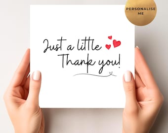 Simple Thank You Card - Just A Little Thank You Present