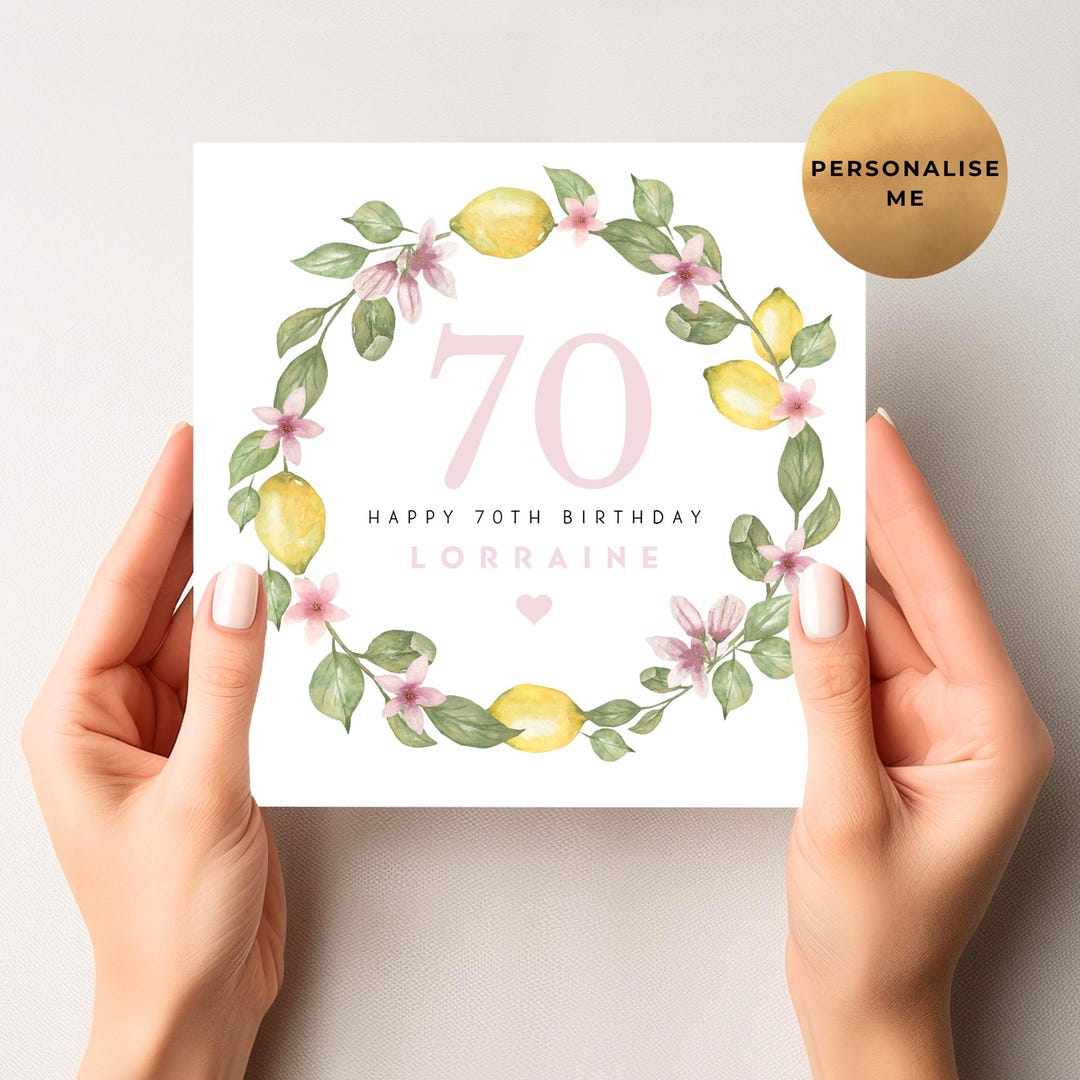 70th Birthday Card - Personalised Birthday Card for 70 Year Old ...