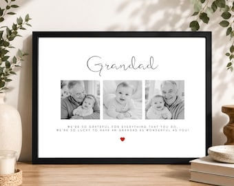 Personalised Gift For Grandad | Personalised Grandad Print | Grandparent Photo Poster | Father's Day Gift | Present For Him - Birthday Gift