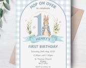 EDITABLE Peter Rabbit Birthday Invitation - Peter Rabbit Birthday Invite - 1st Birthday Invitation - First Birthday Digital Party Invite