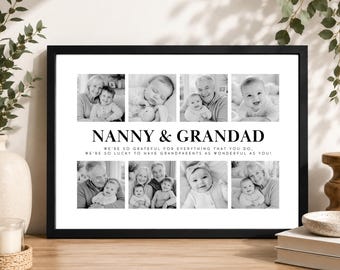Personalised Photo Gift For Grandparents, Nan & Grandad Unique Present