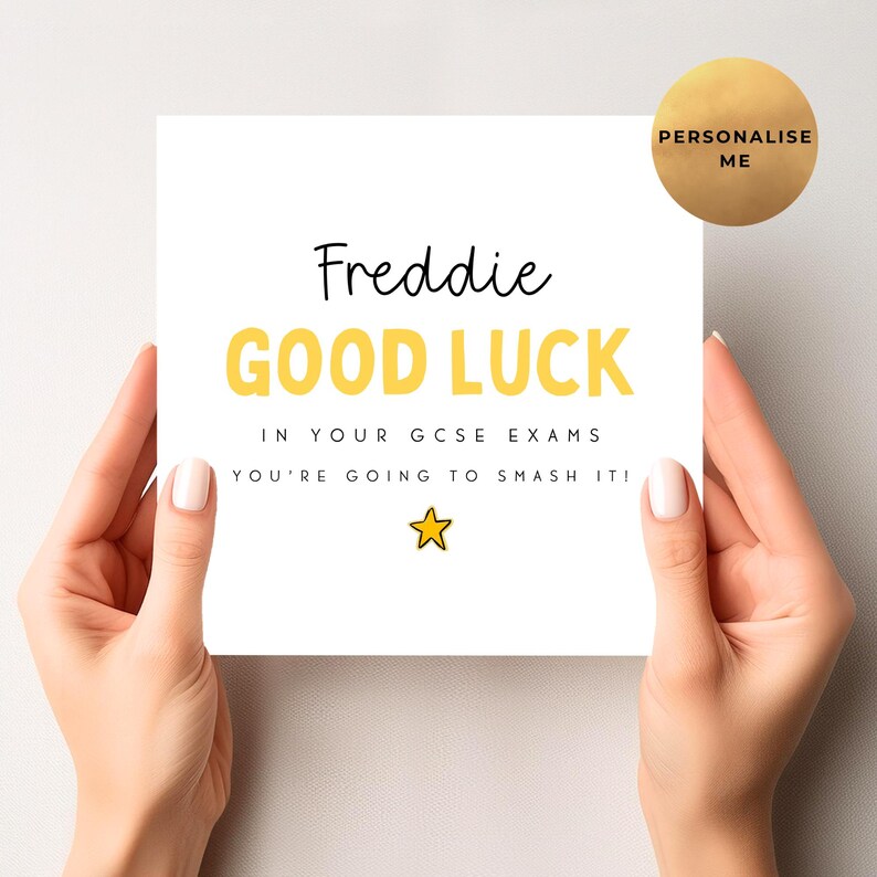 Good Luck in Your Exams Card - Personalised Good Luck for Your GCSE ...