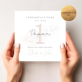 Paper Wedding Anniversary Card - Personalised 1st Anniversary Card, First Wedding Anniversary Card - Daughter, Son, Niece, Nephew, Friends