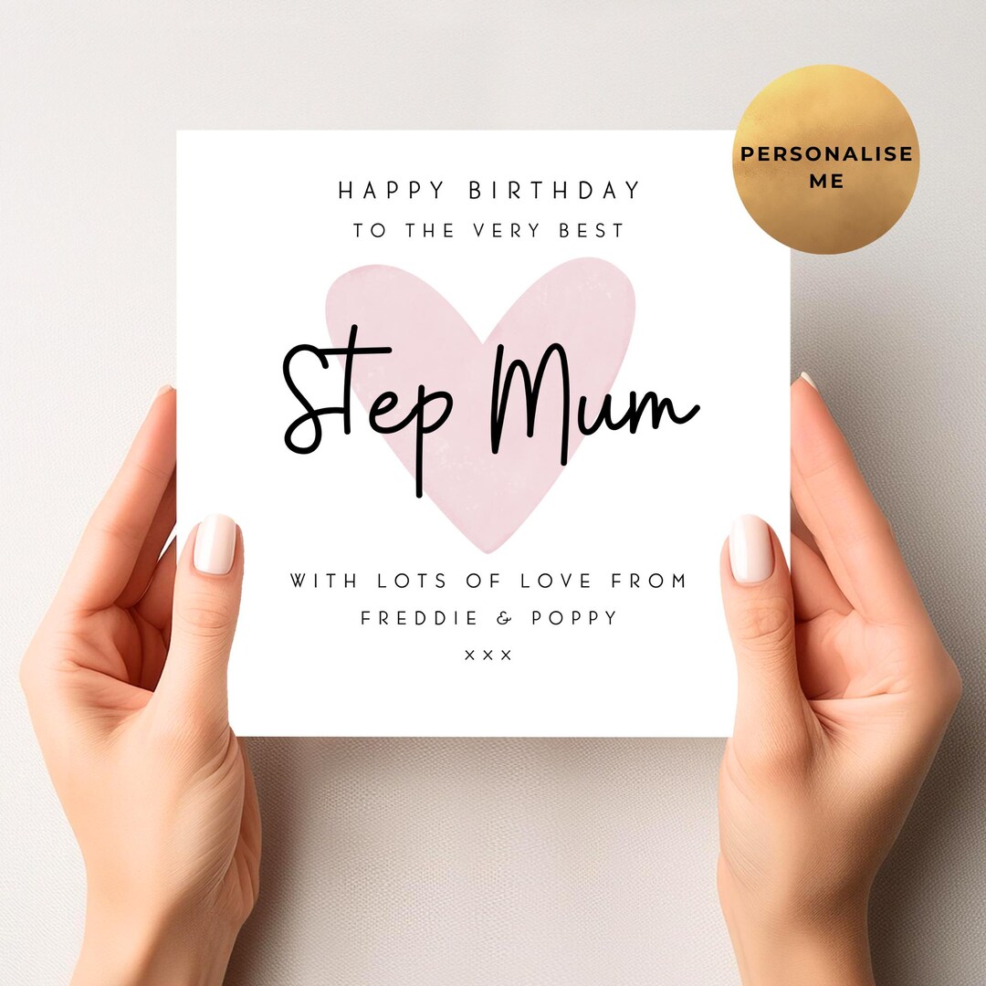 Step Mu Personalised Birthday Card for Step Mum - Bonus Mum Birthday Card - Etsy