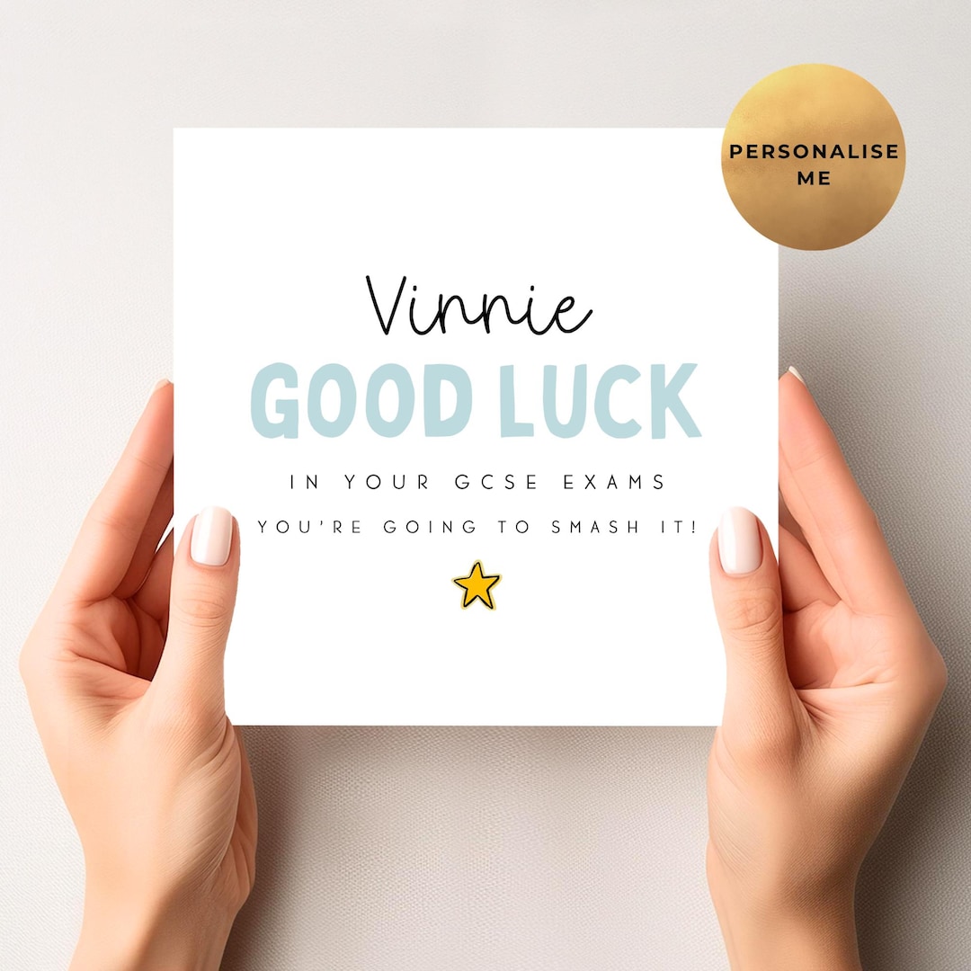 Good Luck in Your Exams Card - Personalised Good Luck for Your GCSE ...