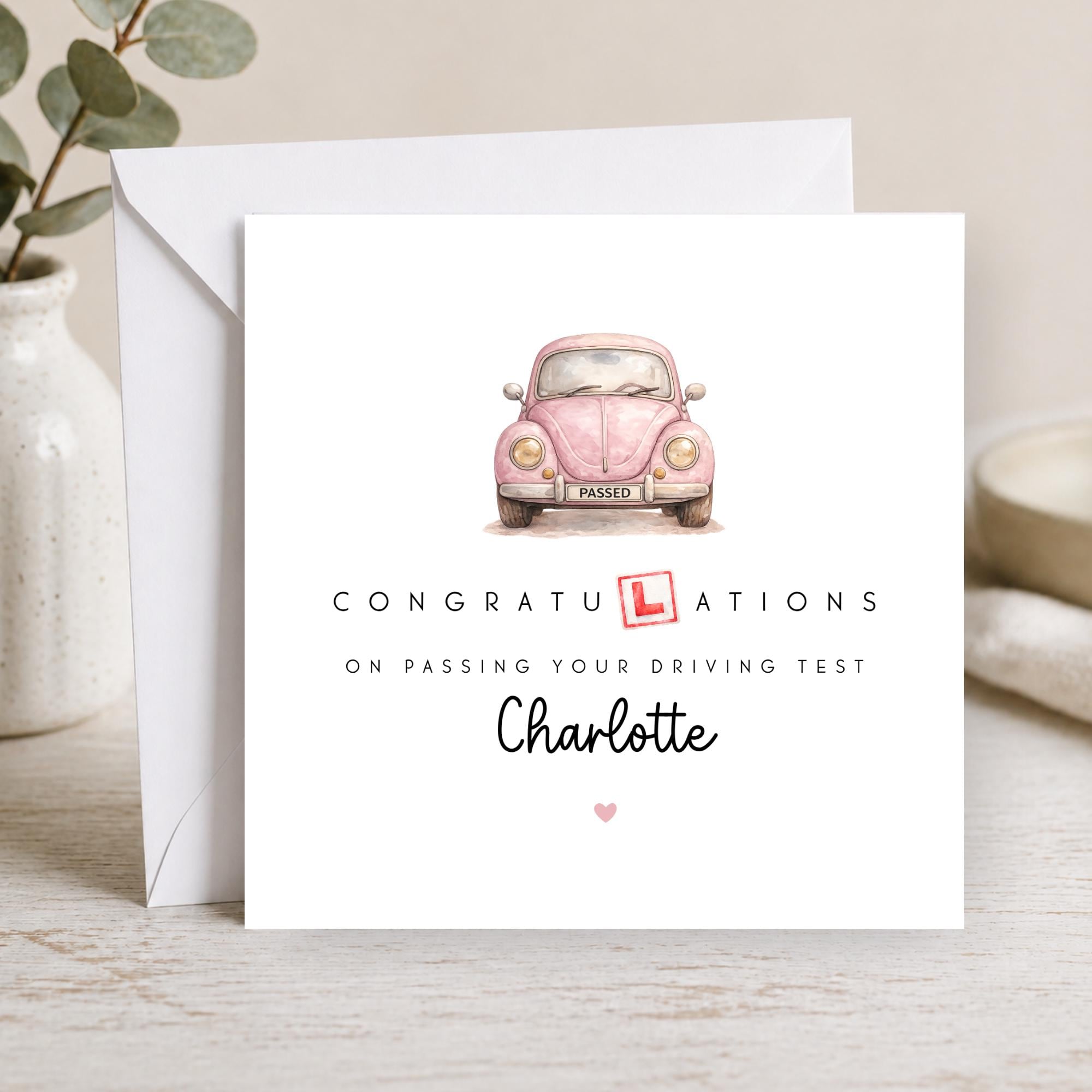 P Sign Driver Congratulations Congratulations Card for Passing Driving Test – New Driver Card, First ...