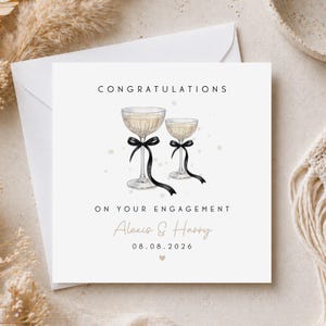 Personalised Engagement Card - Congratulations on Your Engagement Card - Simple Engagement Card - You're Engaged Card