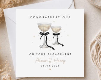 Personalised Engagement Card - Congratulations on Your Engagement Card - Simple Engagement Card - You're Engaged Card