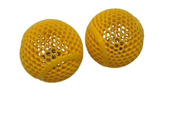 Deluxe Bell Tennis Balls for the Blind, Two-Pack, Airless Tennis Ball with Loud, US-Made Bell Inside, Hear the Ball whenever It's in Motion