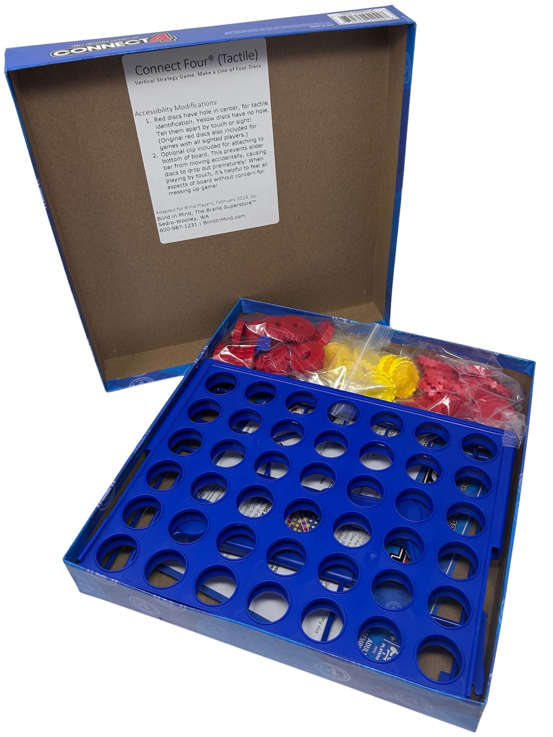 Tactile Connect Four Game for Blind Kids, Vertical Strategy Game, Make ...