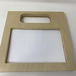 Raised-line drawing board for 4x6 postcards, make tactile drawings on the go, has handle at top, fun for blind children, kids, and adults