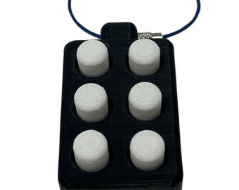 Braille fidget keychain toy, pop-up braille cell, learn and practice braille, attach to keys or backpack, fun gift for blind kids and adults