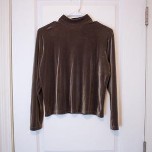 Velvet Mock Neck Top - Etsy