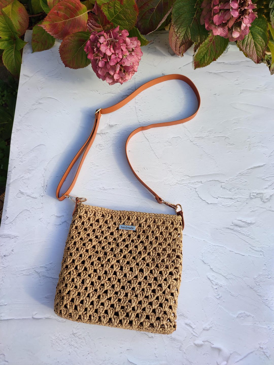 Small Raffia Cross Body Raffia Crossbody Bag Natural Raffia Medium Cross Body Bag Small Raffia ...