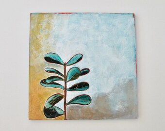 Abstract Painting Small Acrylic Painting Living Room Wall Art Home Decor Original - 7 x 7 inches